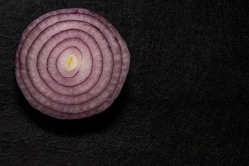 Fototapeta na wymiar Rings of onion in close up