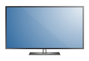 TV screen. Modern stylish led type. Large computer monitor display mockup. Vector illustration