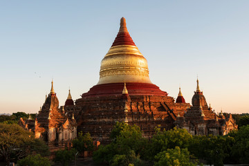 Cupola de Dhamma Ya Zi Ka Pagoda en el parque arqueológico de Bagan. Myanmar