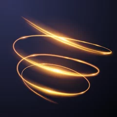 Foto auf Acrylglas Gold light spiral effect © d1sk