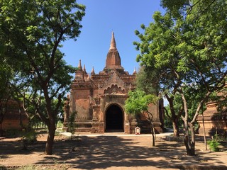 Parque arqueolàogico de los antiguos templos y pagodas de Bagan. Myanmar