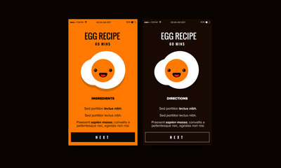 Egg Recipe App Design