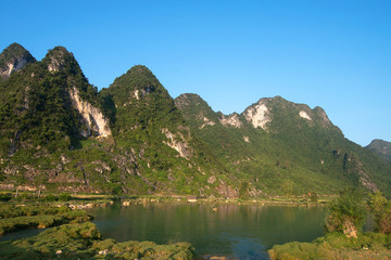 Karst mountains near Ban Gioc, Cao Bang province, Vietnam