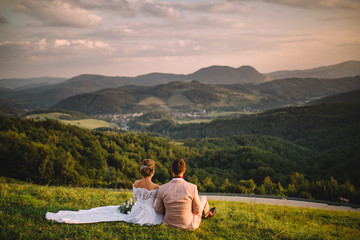 wedding in slovak mountains, nice view