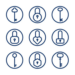 Locks & Keys Icon Set