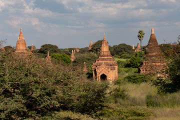 Parque arqueolàogico de los antiguos templos y pagodas de Bagan. Myanmar