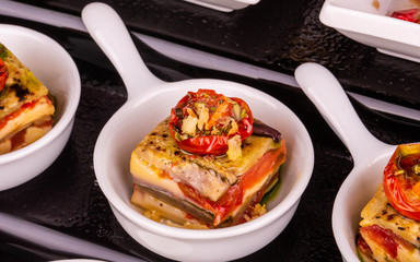 Vegetable snack in sauce