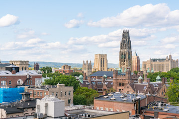 New Haven, Connecticut City Skyline - obrazy, fototapety, plakaty