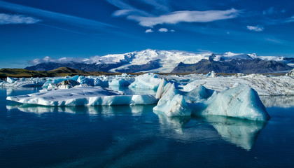 Glacial icebergs in Iceland