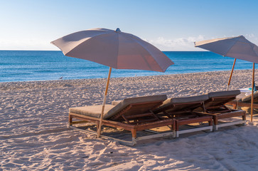 Row Lounge Chairs on South Beach