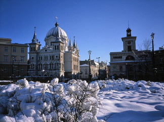 Lodz, Poland: January, 2012 - Freedom Square
