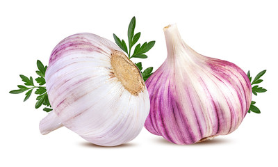 garlic isolated on white background