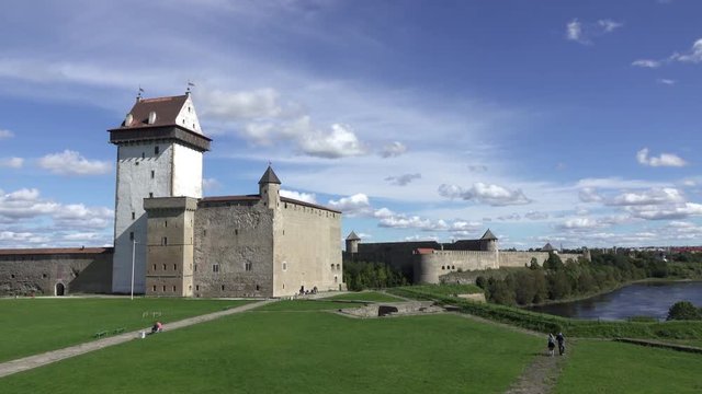 fortress Narva and Ivangorod Fortress on the border of Estonia and Russia