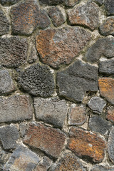 Lava stone wall.