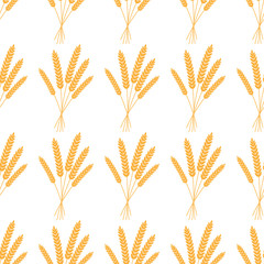 Seamless pattern. Vector illustration. Agriculture wheat Background vector Illustration design