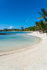Sunny beach  at Grand Baie, Mauritius island.