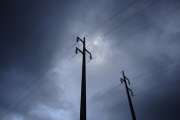 High voltage poles