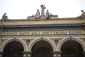 Bologna, Italy - December 18, 2018 : View of Arena del Sole