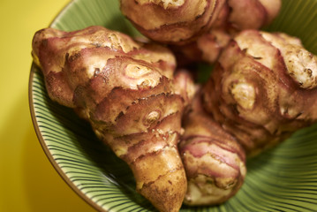 Jerusalem artichokes closeup
