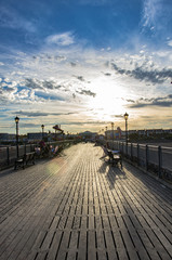 Fototapeta premium pier at sunset