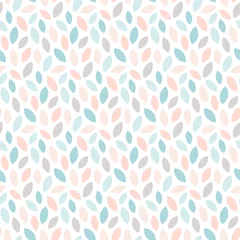 Wallpaper murals Pastel Abstract floral seamless pattern with leaves.  Scandinavian style geometric print in pastel colors. Vector wallpaper.