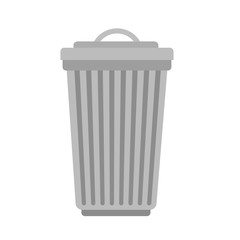 trash can isolated icon on white, stock vector illustration