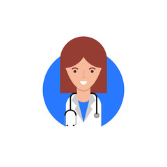 Doctor, physician vector icon