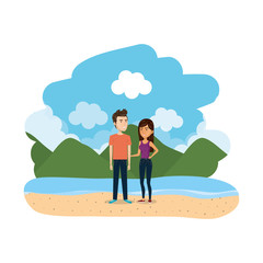 couple lovers on the beach