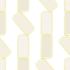 Seamless abstract conceptual hand drawn handphone or mobilephone. Repeat, design, shape & drawing.
