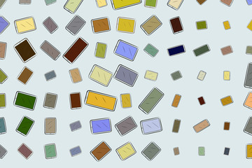 Artistic handphone or mobilephone hand drawn background abstract. Concept, wallpaper, template & decoration.