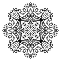 Mandala pattern. Traditional indian mandala. Orient tribal circle sign illustration. Vector illustration.