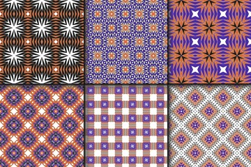 Set of Seamless geometric vector pattern. Design paper for scrapbook
