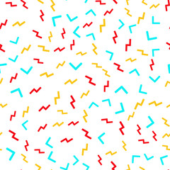 Colorful vector pattern with different shapes objects. Texture background for textile, print, paper, fabric background, wallpaper