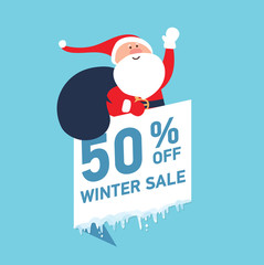 christmas winter sale santa claus