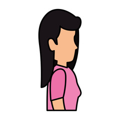 beautiful and young woman character