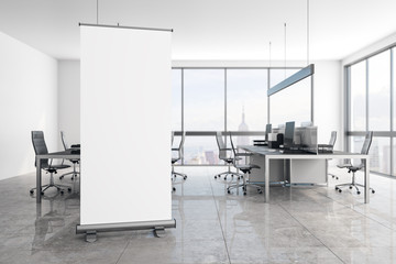 Contemporary office with poster