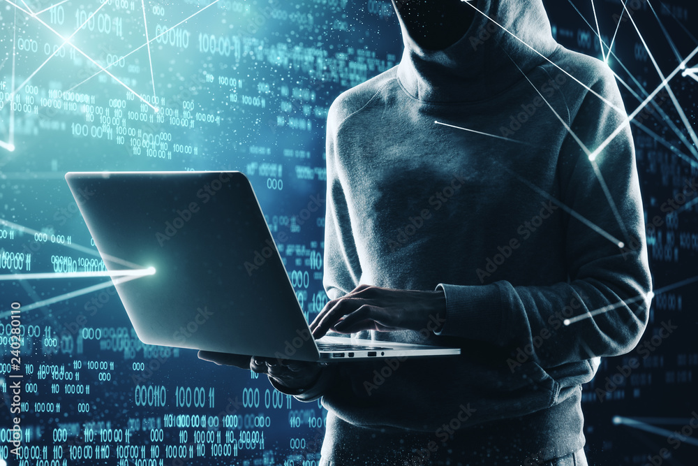 Poster hacking and phishing concept