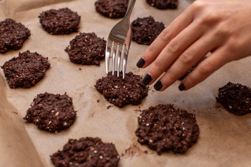 Haferflocken-Kekse mit Schoko