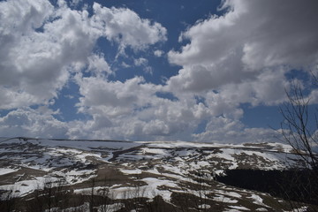 clouds over mountains Adygea