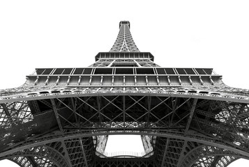 Detail of truss of Eiffel Tower bottom view