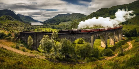 Fototapete Glenfinnan-Viadukt Dampfzug Jacobite