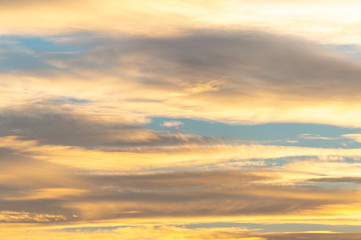 Fototapeta premium Dramatic sunset over the grief. Sky