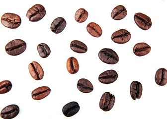 Coffee Beans Isolated On White Background