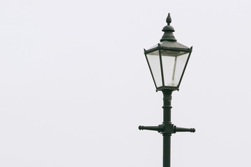 Fototapeta na wymiar Lamp post victorian detail at maritime custom quay greenock inverclyde coast sea ocean uk