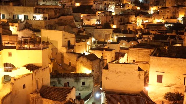 The old side of the town of Matera, Basilicata - Italy