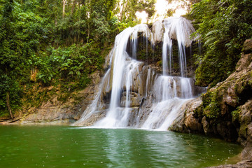 Fototapeta na wymiar Beautiful Gozalandia Waterfall in San Sebastian Puerto Rico