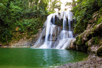 Fototapeta na wymiar Beautiful Gozalandia Waterfall in San Sebastian Puerto Rico