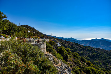 Fototapeta na wymiar Beautiful view of the Greece hills of Naxos