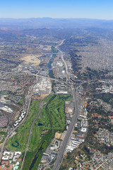 Aerial view of Torrey Pines Golf course and La Jolla