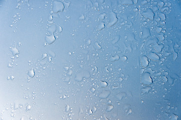 Blue drop of water drops background